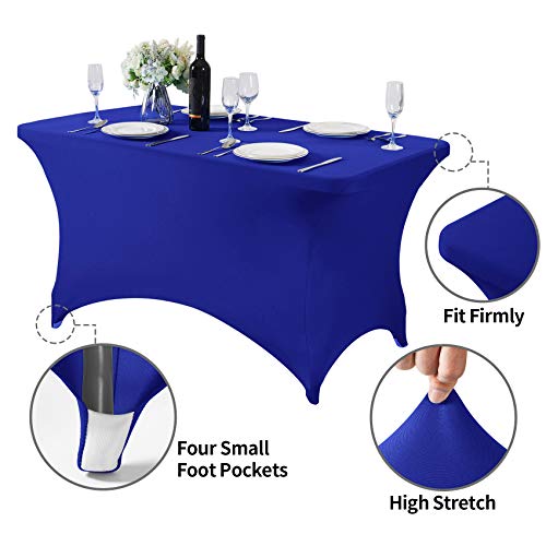 2Pack Spandex Table Cover for 4FT or 6ft or 9ft Table Universal Fitted Stretch Tablecloth for Party (2 Count)
