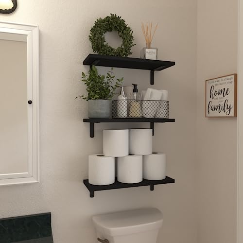 Floating Shelves Set of 6 for Wall Decor & Storage (6 Count)