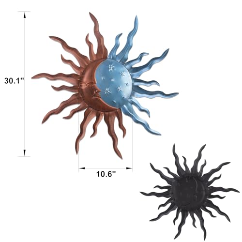 Metal Sun Outdoor Wall Art Decor