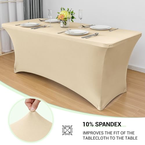 6ft Stretch Spandex Table Cover (4 Count)
