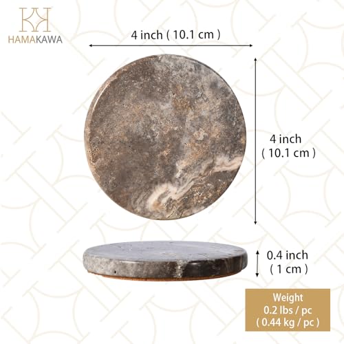 Natural Marble Coasters Set of 4 (4 Count)