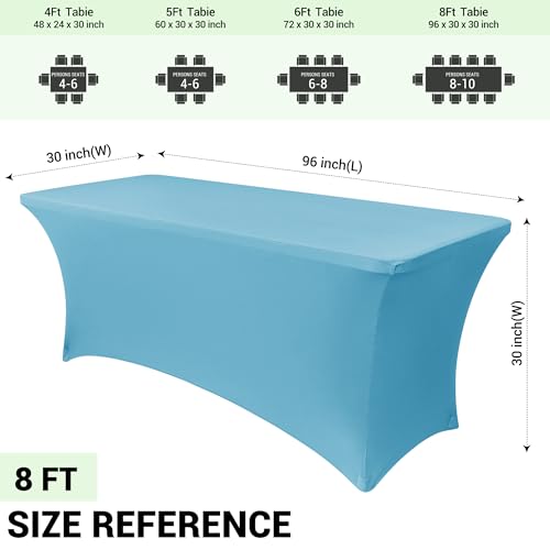 8ft Stretch Spandex Table Cover (2 Count)