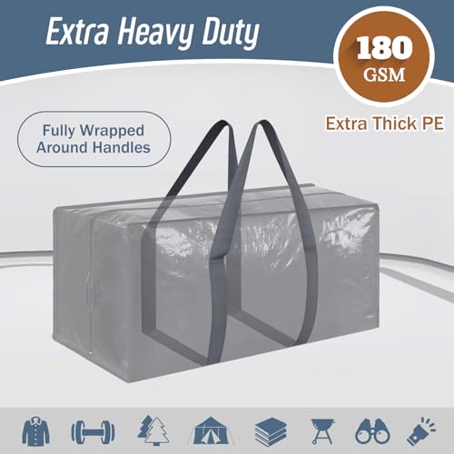 12 Pack Extra Heavy Duty Large Moving Bags with Strong Zipper (12 Count)
