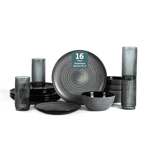 Dua 16 Piece Dinnerware Set Stoneware