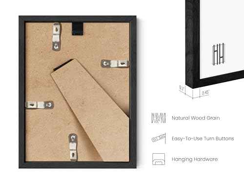 6x8 Black Oak Frame Set of 6