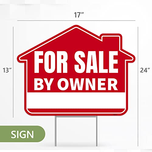 3PC For Sale By Owner Sign with Stakes (3 Count)