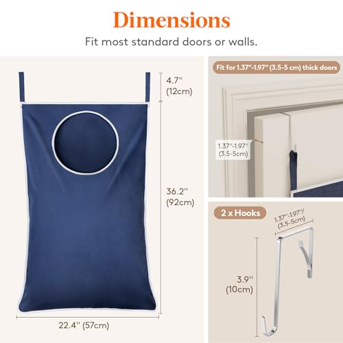 1 Pack Over Door Laundry Hamper