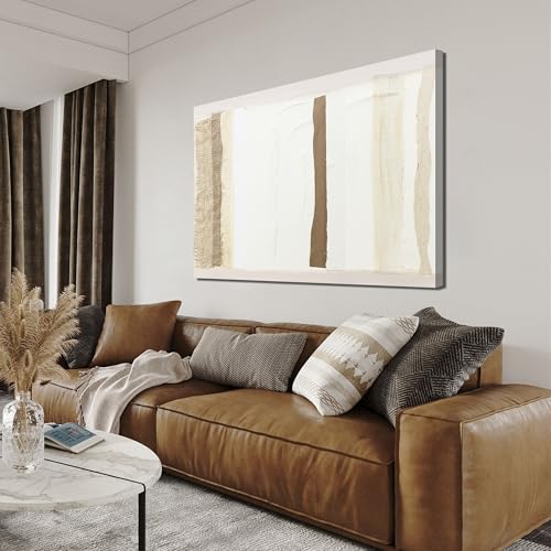 Canvas Wall Art Decor Large Wall Art for Living Room Brown And White Wall Art Decor Artwork for Walls Oversized Abstract Wall Art Prints Canvas Art Wall Decor 32"X48" Bedroom Office Wall Decor