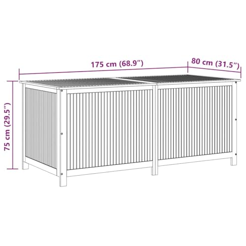 Patio Storage Box 68.9"x31.5"x29.5" Solid Acacia Wood