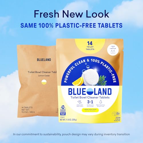 100% Plastic Free Toilet Bowl Cleaner Tablets Set (14 Count)