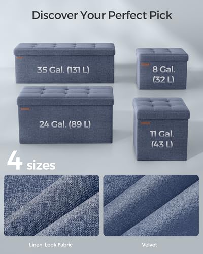 30 Inches Folding Storage Ottoman Bench