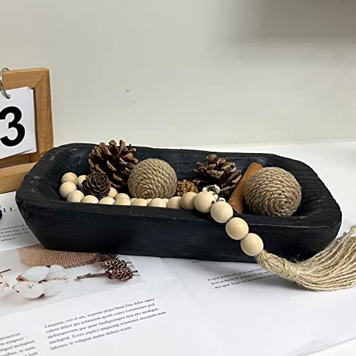 Wooden Dough Bowl Decor