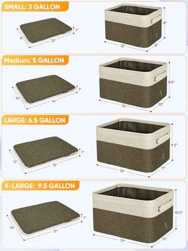 3 Pack Fabric Closet Storage Bins for Shelves (3 Count)