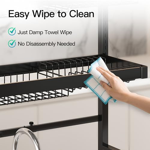 3 Tier Extra Large Stainless Steel Over The Sink Dish Drying Rack