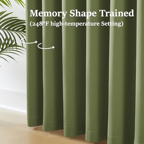 Sage Green Wide Blackout Curtains 95 Inches Long (2 Count)
