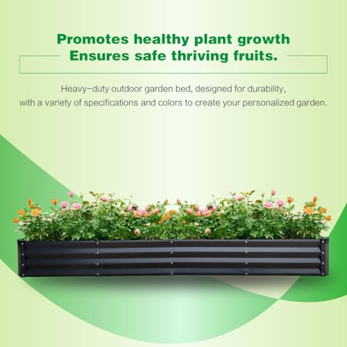 GARDMAX 8x4x1FT Galvanized Raised Garden Bed Kit