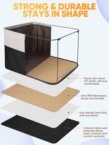 3 Pack Fabric Closet Storage Bins for Shelves (3 Count)