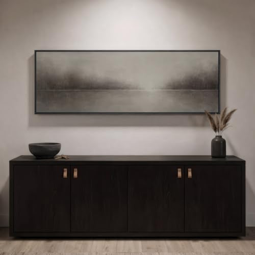 Large Framed Moody Abstract Landscape Wall Art for Living Room