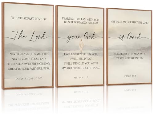 Christian Scripture Framed Wall Art Set of 3