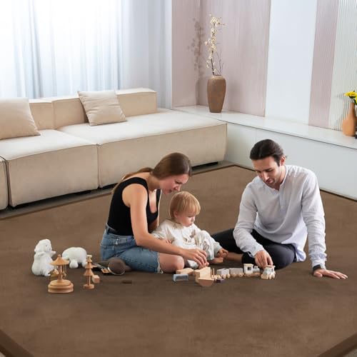 Baby Play Mat for Floor Nursery Rug Muscle Mat Area Rug Playroom Rug 79"x110" Playpen Mat Elastic Foam 1.3" Thick Crawling Mat for Babies
