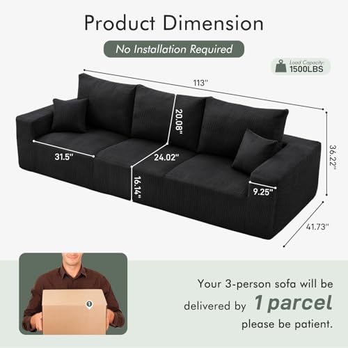 113" Modular Sectional Sofa 3