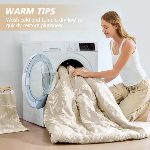 Beige Bed in a Bag Queen 7 Pieces