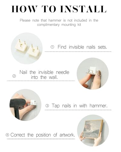 Framed Canvas Wall Art Vintage Decor