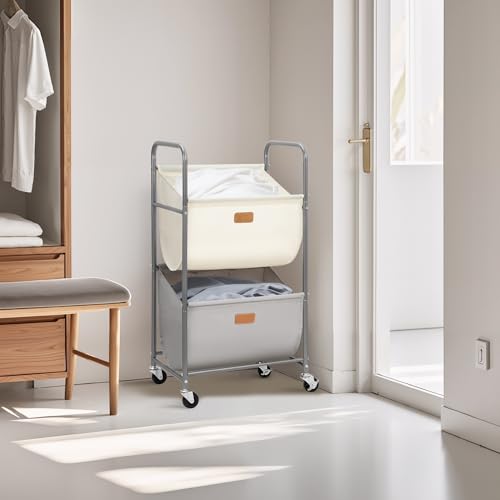 80 Liters Vertical Rolling Laundry Hamper