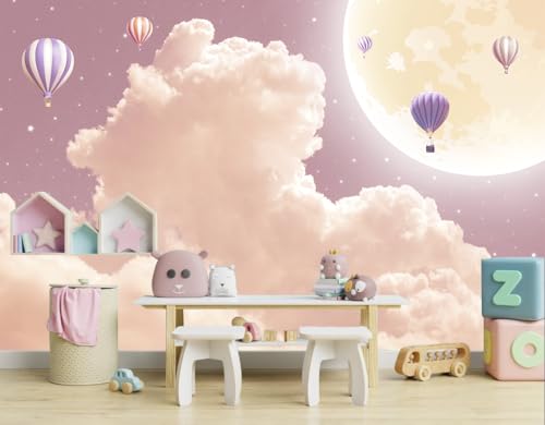 Pink and Purple Clouds Wallpaper Mural for Girls Room