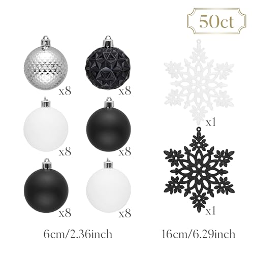 Christmas Tree Decorations Ornament Set for Fall Halloween Decor (50 Count)