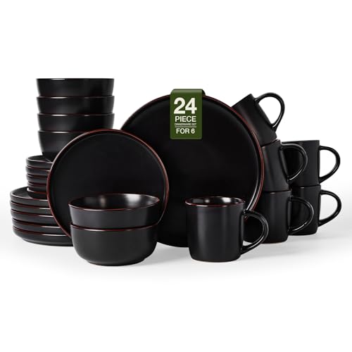 Mercury 24 Piece Dinnerware Set with Mugs