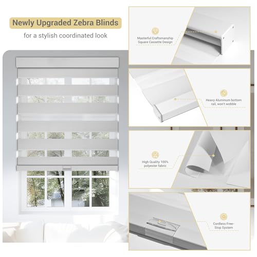 Cordless Zebra Blinds for Windows
