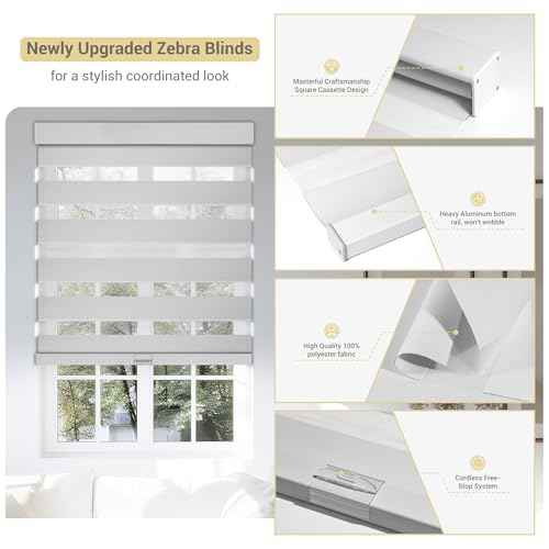 Cordless Zebra Blinds for Windows