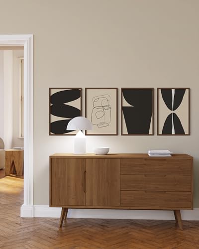 16x24 Walnut Oak Frame Set of 4
