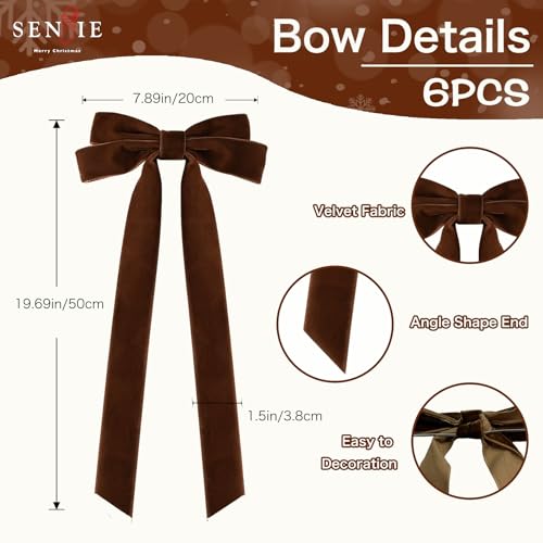 Large Christmas Bows (6 Count)