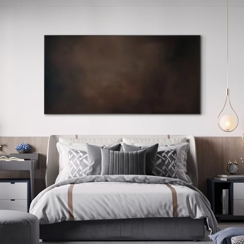 36"x72" Extra Large Framed Wall Art Dark Brown Abstract Moody Illustration for Home Living Room Bedroom Decor