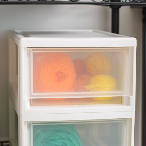 2-Pack, 6 Qt. Small Stacking Drawer Storage Organizer, White (2 Count)