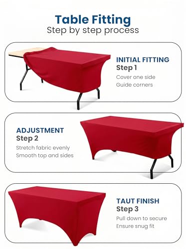 Spandex Table Cloth 2 Pack [6FT (2 Count)
