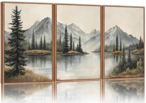 Snow Mountain Framed Canvas Wall Art