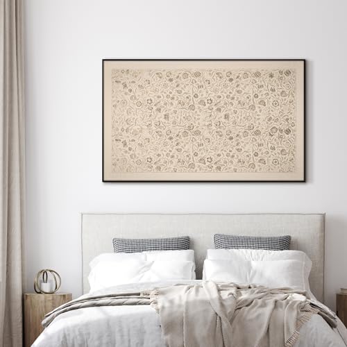 30"x60" Extra Large Framed Wall Art Vintage Botanical Sketch with Detailed Floral Pattern