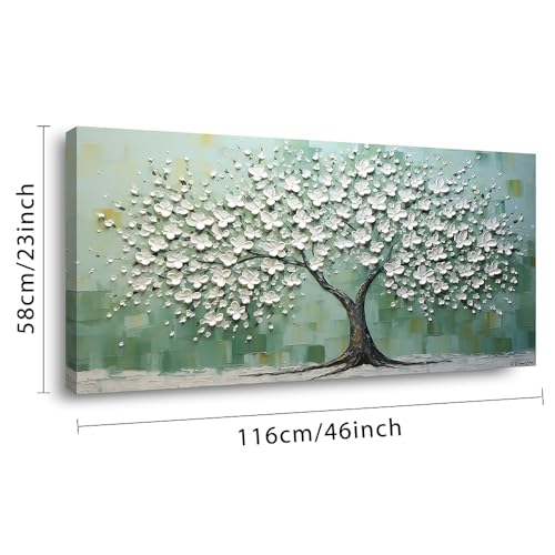 Turquoise Tree of Life Wall Art for Living Room Canvas Prints Artwork Modern Abstract Bedroom Office Painting Decor