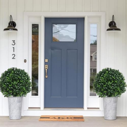 2 Pack UV Resistant Artificial Boxwood Plants Outdoor Topiary (2 Count)