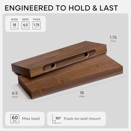 18 Inch Floating Shelves (3 Count)