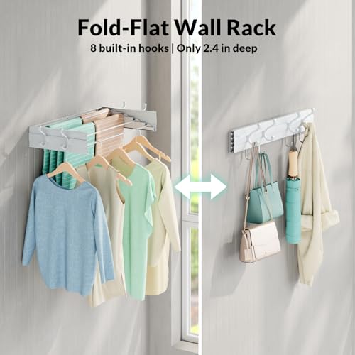 Wall Mounted Foldable Clothes Drying Rack