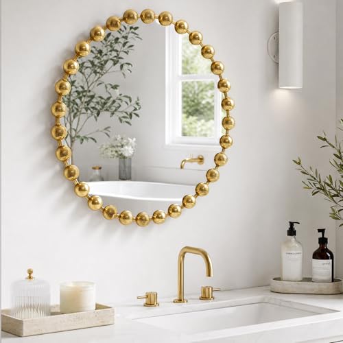 27 inch Gold Round Mirror
