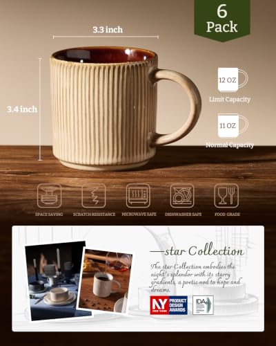 Coffee Mug Set of 6 (72 Count)