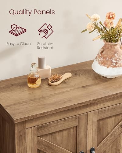 Farmhouse Storage Cabinet with 4 Barn Doors