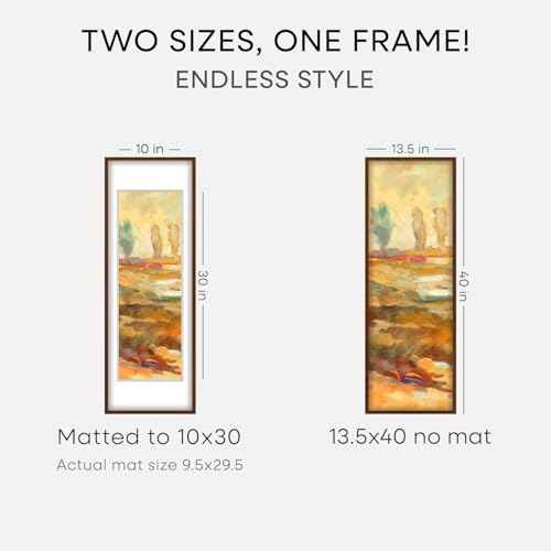 13.5x40 Brown Oak Picture Frame