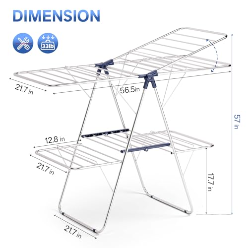 Large Stainless Steel Clothes Drying Rack