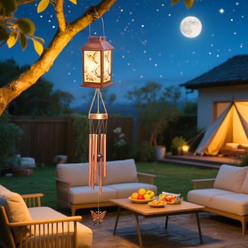 Hummingbird Lantern Wind Chimes